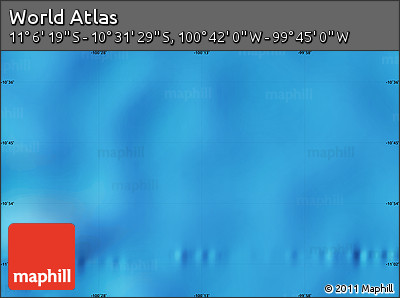 Physical Map of the Area around 10° 48' 54" S, 100° 13' 29" W