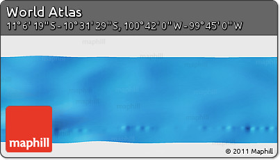 Shaded Relief Panoramic Map of the Area around 10° 48' 54" S, 100° 13' 29" W