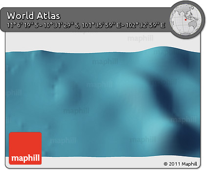 Satellite 3D Map of the Area around 10° 48' 54" S, 102° 4' 29" E