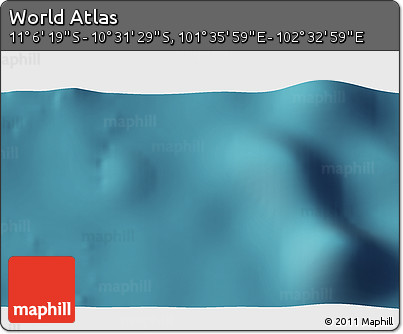Satellite 3D Map of the Area around 10° 48' 54" S, 102° 4' 29" E