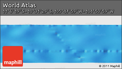 Physical Panoramic Map of the Area around 10° 48' 54" S, 105° 19' 29" W