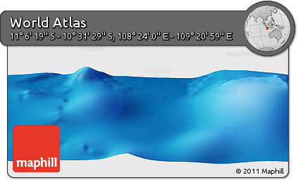 Physical Panoramic Map of the Area around 10° 48' 54" S, 108° 52' 30" E