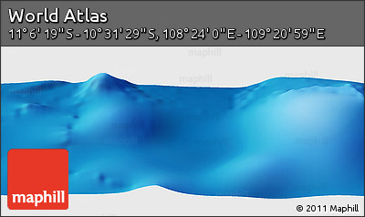 Physical Panoramic Map of the Area around 10° 48' 54" S, 108° 52' 30" E