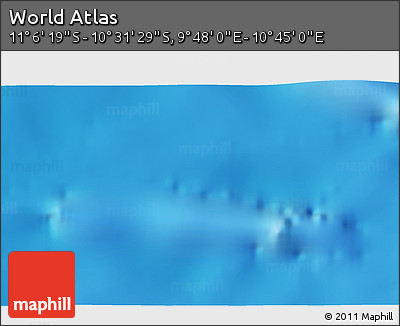 Shaded Relief 3D Map of the Area around 10° 48' 54" S, 10° 16' 30" E