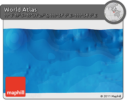 Political 3D Map of the Area around 10° 48' 54" S, 111° 25' 30" E