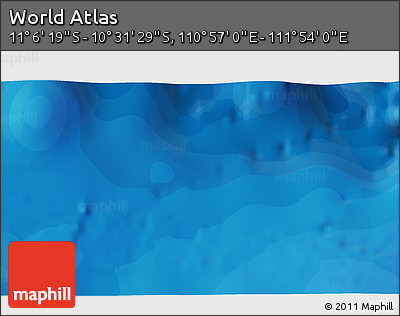 Political 3D Map of the Area around 10° 48' 54" S, 111° 25' 30" E