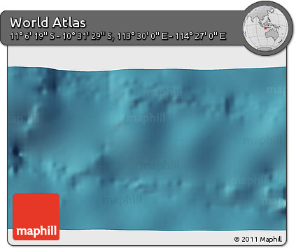 Satellite 3D Map of the Area around 10° 48' 54" S, 113° 58' 29" E