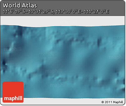 Satellite 3D Map of the Area around 10° 48' 54" S, 113° 58' 29" E