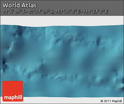 Satellite 3D Map of the Area around 10° 48' 54" S, 113° 58' 29" E