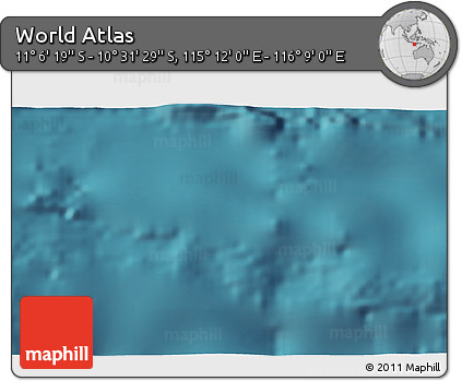 Satellite 3D Map of the Area around 10° 48' 54" S, 115° 40' 30" E