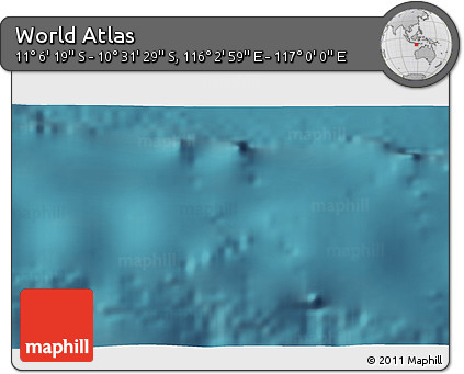 Satellite 3D Map of the Area around 10° 48' 54" S, 116° 31' 30" E