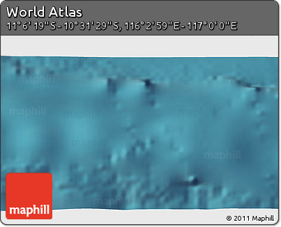 Satellite 3D Map of the Area around 10° 48' 54" S, 116° 31' 30" E