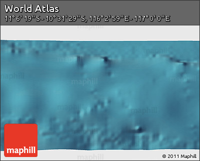 Satellite 3D Map of the Area around 10° 48' 54" S, 116° 31' 30" E