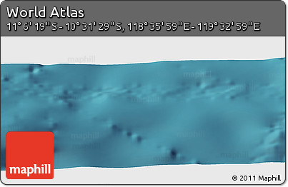 Satellite Panoramic Map of the Area around 10° 48' 54" S, 119° 4' 29" E