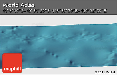 Satellite Panoramic Map of the Area around 10° 48' 54" S, 119° 4' 29" E