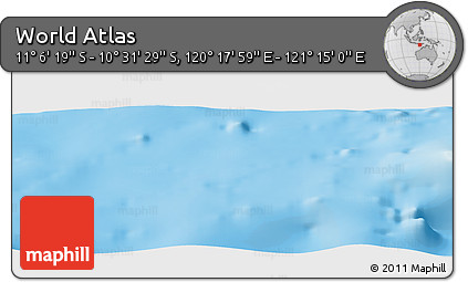 Physical Panoramic Map of the Area around 10° 48' 54" S, 120° 46' 30" E