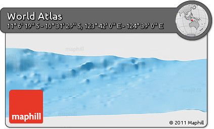 Physical Panoramic Map of the Area around 10° 48' 54" S, 124° 10' 30" E