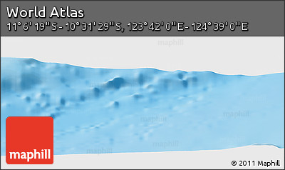Physical Panoramic Map of the Area around 10° 48' 54" S, 124° 10' 30" E