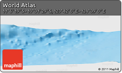 Physical Panoramic Map of the Area around 10° 48' 54" S, 124° 10' 30" E