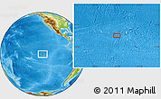 Physical Location Map of the area around 10° 48' 54" S, 124° 52' 30" W