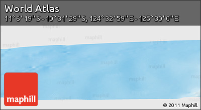 Physical Panoramic Map of the Area around 10° 48' 54" S, 125° 1' 30" E
