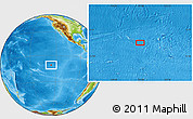 Physical Location Map of the area around 10° 48' 54" S, 125° 43' 29" W