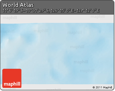 Physical 3D Map of the Area around 10° 48' 54" S, 126° 43' 29" E