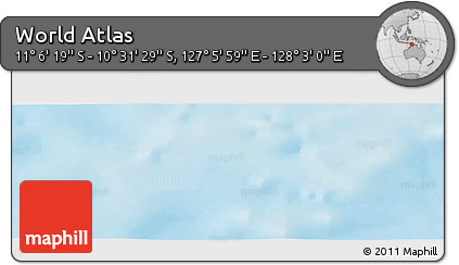 Physical Panoramic Map of the Area around 10° 48' 54" S, 127° 34' 30" E