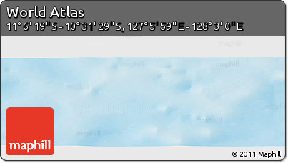 Physical Panoramic Map of the Area around 10° 48' 54" S, 127° 34' 30" E