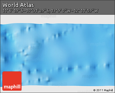 Physical 3D Map of the Area around 10° 48' 54" S, 12° 40' 30" W