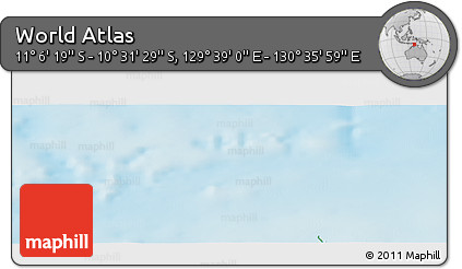 Physical Panoramic Map of the Area around 10° 48' 54" S, 130° 7' 30" E