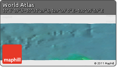 Satellite Panoramic Map of the Area around 10° 48' 54" S, 130° 7' 30" E