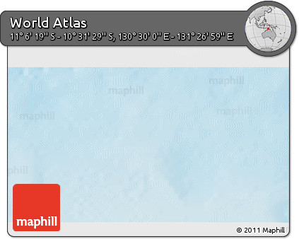 Physical 3D Map of the Area around 10° 48' 54" S, 130° 58' 29" E