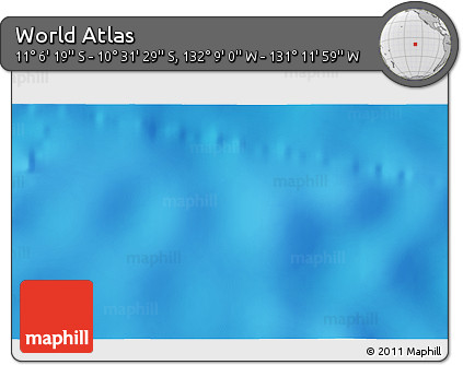 Physical 3D Map of the Area around 10° 48' 54" S, 131° 40' 30" W