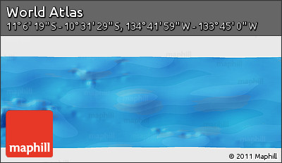 Political Panoramic Map of the Area around 10° 48' 54" S, 134° 13' 29" W