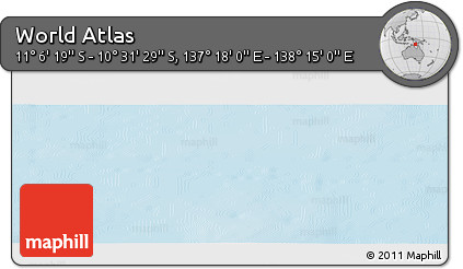 Physical Panoramic Map of the Area around 10° 48' 54" S, 137° 46' 30" E