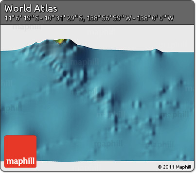 Satellite 3D Map of the Area around 10° 48' 54" S, 138° 28' 29" W