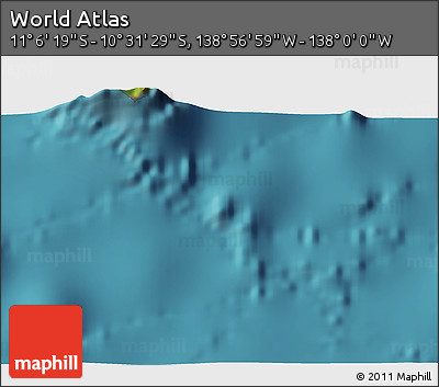 Satellite 3D Map of the Area around 10° 48' 54" S, 138° 28' 29" W