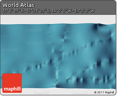 Satellite 3D Map of the Area around 10° 48' 54" S, 13° 31' 30" W