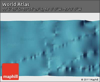 Satellite 3D Map of the Area around 10° 48' 54" S, 13° 31' 30" W