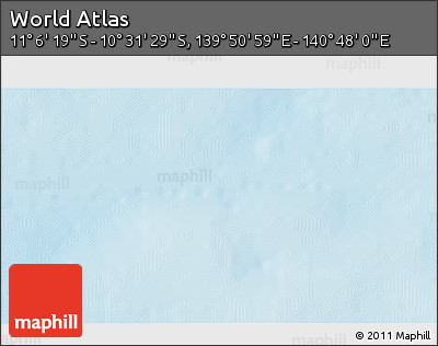 Shaded Relief 3D Map of the Area around 10° 48' 54" S, 140° 19' 29" E