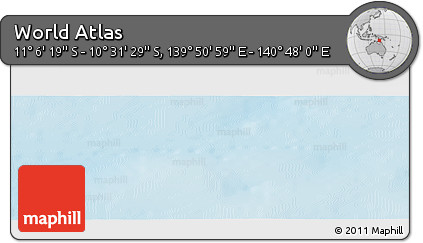 Physical Panoramic Map of the Area around 10° 48' 54" S, 140° 19' 29" E