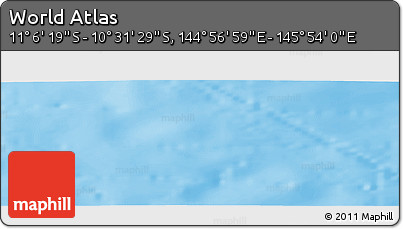 Physical Panoramic Map of the Area around 10° 48' 54" S, 145° 25' 30" E