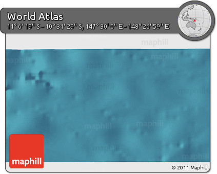 Satellite 3D Map of the Area around 10° 48' 54" S, 147° 58' 29" E