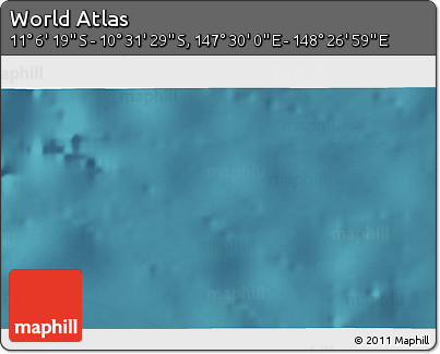 Satellite 3D Map of the Area around 10° 48' 54" S, 147° 58' 29" E