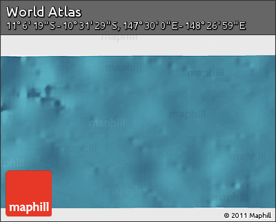 Satellite 3D Map of the Area around 10° 48' 54" S, 147° 58' 29" E
