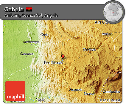 Physical 3D Map of Gabela