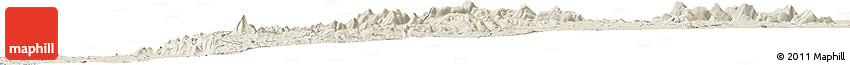 Shaded Relief Horizon Map of the Area around 10° 48' 54" S, 14° 31' 30" E