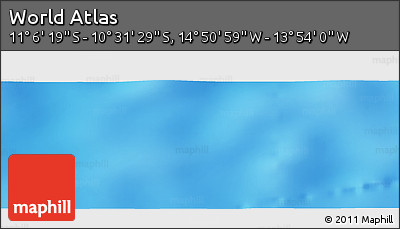 Physical Panoramic Map of the Area around 10° 48' 54" S, 14° 22' 30" W