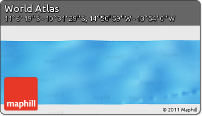 Physical Panoramic Map of the Area around 10° 48' 54" S, 14° 22' 30" W